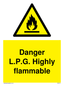 WN119: l.p.g. highly flammable