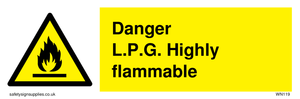 WN119: l.p.g. highly flammable
