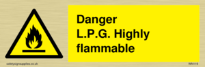 WN119: l.p.g. highly flammable