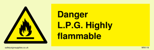 WN119: l.p.g. highly flammable