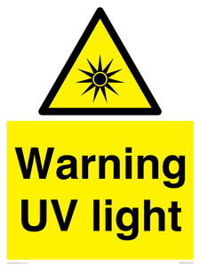 WN15331: Warning UV light