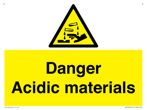 WN16549: Danger Acidic materials