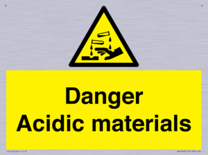 WN16549: Danger Acidic materials