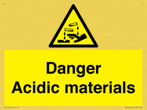 WN16549: Danger Acidic materials