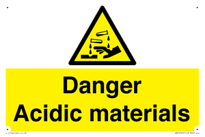 WN16549: Danger Acidic materials
