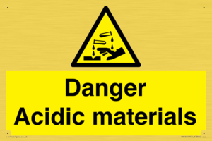 WN16549: Danger Acidic materials