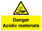 WN16549: Danger Acidic materials