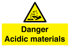 WN16549: Danger Acidic materials