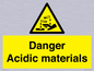 WN16549: Danger Acidic materials