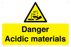 WN16549: Danger Acidic materials