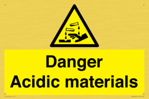 WN16549: Danger Acidic materials