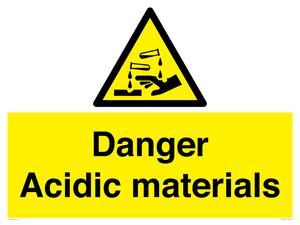 WN16549: Danger Acidic materials
