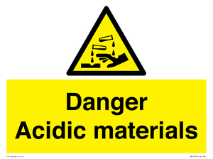WN16549: Danger Acidic materials