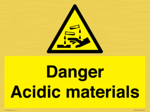 WN16549: Danger Acidic materials