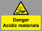 WN16549: Danger Acidic materials