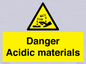 WN16549: Danger Acidic materials