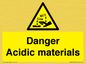 WN16549: Danger Acidic materials