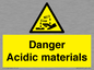 WN16549: Danger Acidic materials