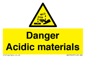 WN16549: Danger Acidic materials
