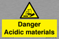 WN16549: Danger Acidic materials