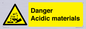 WN16549: Danger Acidic materials
