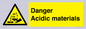 WN16549: Danger Acidic materials
