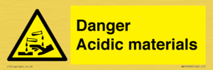 WN16549: Danger Acidic materials