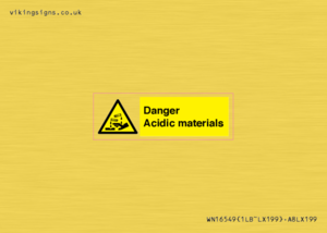 WN16549: Danger Acidic materials