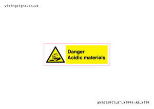 WN16549: Danger Acidic materials