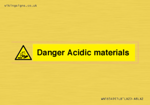 WN16549: Danger Acidic materials