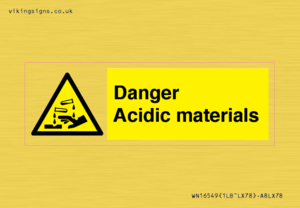 WN16549: Danger Acidic materials