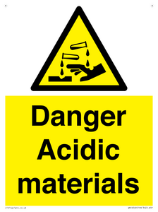 WN16549: Danger Acidic materials