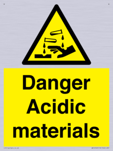 WN16549: Danger Acidic materials