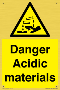WN16549: Danger Acidic materials