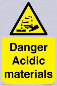 WN16549: Danger Acidic materials