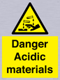 WN16549: Danger Acidic materials