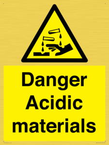 WN16549: Danger Acidic materials