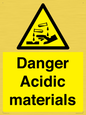WN16549: Danger Acidic materials