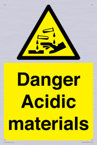 WN16549: Danger Acidic materials