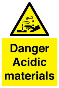WN16549: Danger Acidic materials