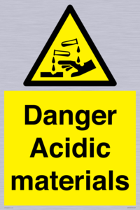 WN16549: Danger Acidic materials