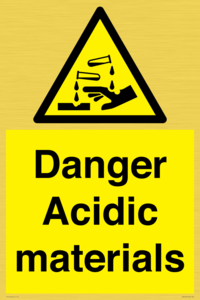 WN16549: Danger Acidic materials