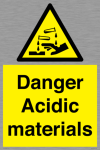 WN16549: Danger Acidic materials
