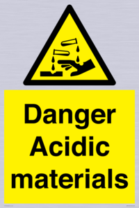 WN16549: Danger Acidic materials