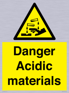 WN16549: Danger Acidic materials