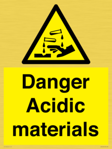WN16549: Danger Acidic materials