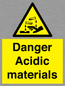 WN16549: Danger Acidic materials