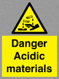 WN16549: Danger Acidic materials