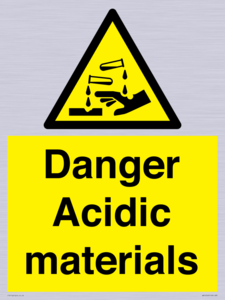 WN16549: Danger Acidic materials