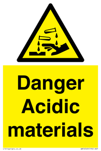 WN16549: Danger Acidic materials